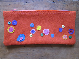  a cute hand sewn pencil case with buttons 
