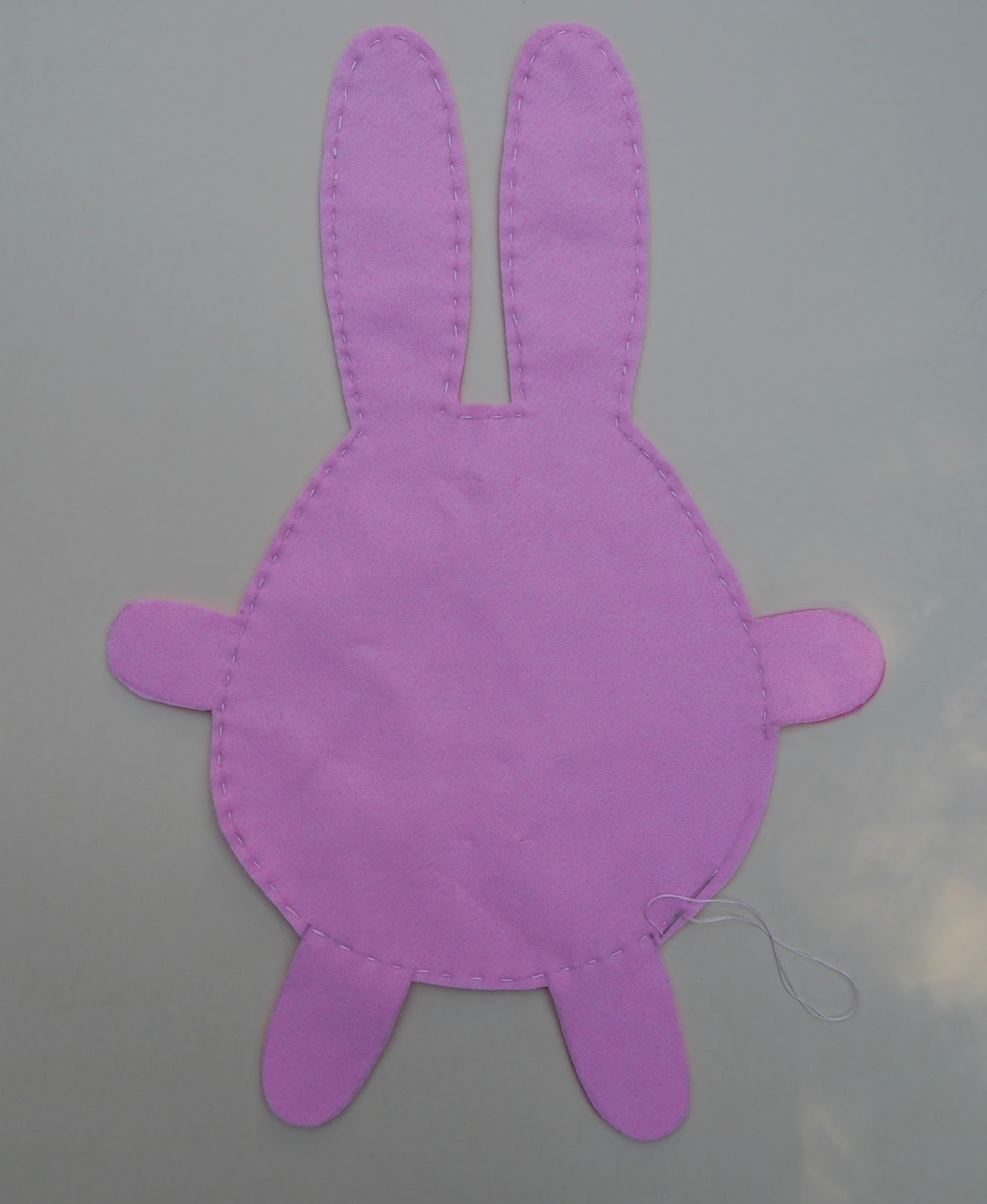 sewing an easter bunny