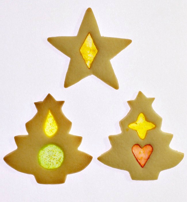 stained glass christmas cookies
