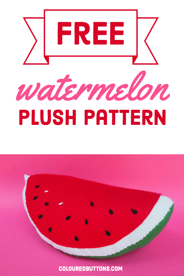 A felt watermelon plush