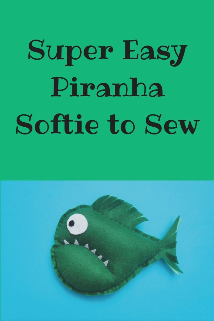 A felt Piranha Softie
