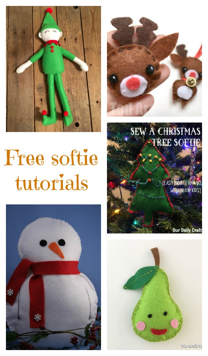 free softie tutorials to make with your kids for Christmas