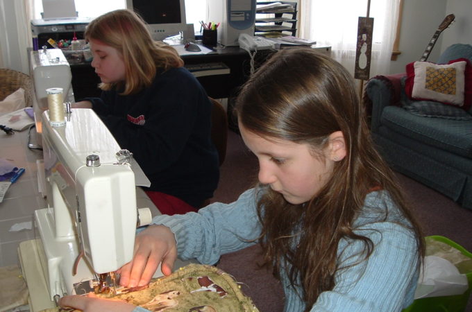 sewing with kids