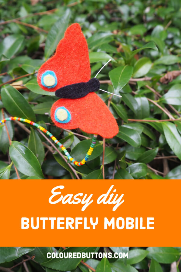 felt butterfly mobile hanging